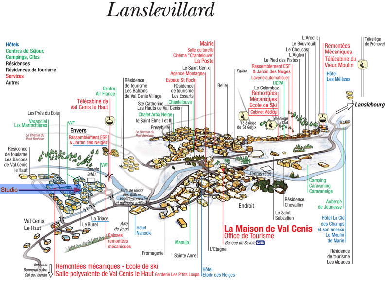 Map of Lanslevillard
